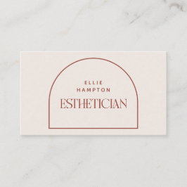Minimalistisch terracotta Arch Beauty Esthetician  Visitekaartje