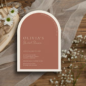 Minimalistisch Terracotta Arch Foto Vrijgezellenfe Kaart