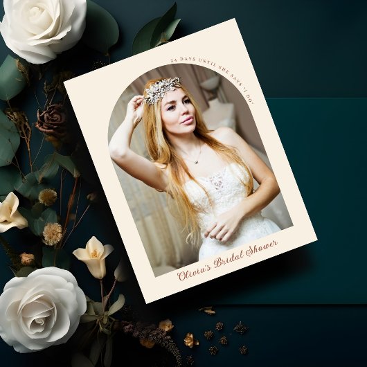 Minimalistisch Terracotta Arch Foto Vrijgezellenfe Kaart