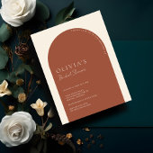 Minimalistisch Terracotta Arch Foto Vrijgezellenfe Kaart