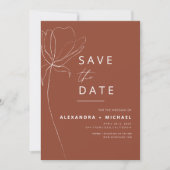 Minimalistisch Terracotta Boho Save the Date Foto (Voorkant)