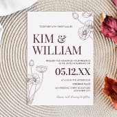 Minimalistisch terracotta Boho Wedding Kaart