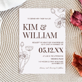 Minimalistisch terracotta Boho Wedding Kaart