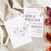 Minimalistisch terracotta Boho Wedding Kaart