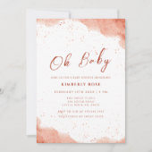 Minimalistisch Terracotta Boho woestijn Baby showe Kaart (Voorkant)