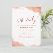 Minimalistisch Terracotta Boho woestijn Baby showe Kaart (Staand voorkant)