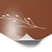 Minimalistisch Terracotta Bruiloft Welkomstbord Foto Afdruk (Hoek)