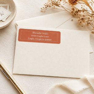 Minimalistisch terracotta etiket