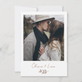 Minimalistisch terracotta Fern Bohemian Wedding Kaart (Achterkant)