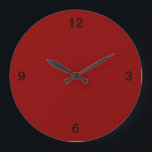 Minimalistisch. Terracotta. Grote Klok<br><div class="desc">Minimalistische stijl,  ronde wandklok,  in een opvallende Terracotta kleur. Verbeter elke kamer van je huis.</div>