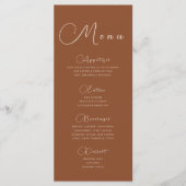 Minimalistisch Terracotta Menu (Voorkant)