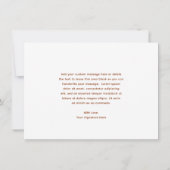 Minimalistisch Terracotta Modern Wedding Bedankkaart (Achterkant)