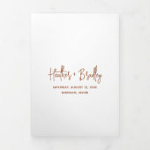 Minimalistisch Terracotta Modern Wedding Drieluik Uitnodiging (Cover)