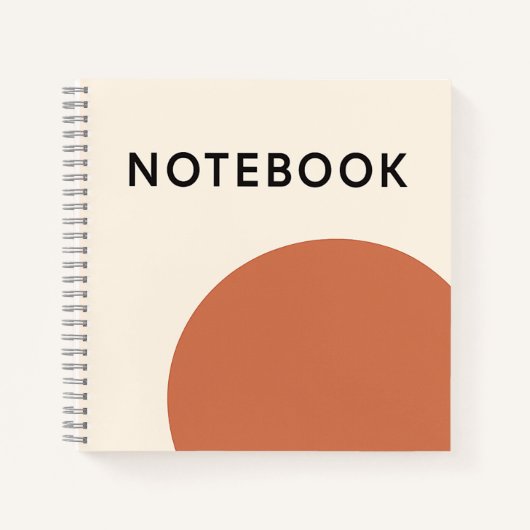 minimalistisch terracotta Notitieboek (Voorkant)