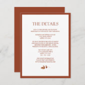 Minimalistisch terracotta-vallei over de grens informatiekaartje (Voorkant / Achterkant)