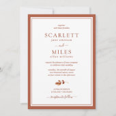 Minimalistisch terracotta-vallei over de grens kaart (Voorkant)