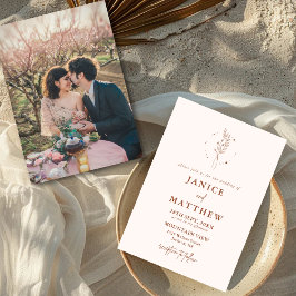 Minimalistisch terracotta verbrand Sinaasappel Boh Kaart