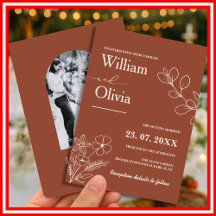 Minimalistisch terracotta verbrand Sinaasappel Boh