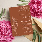 Minimalistisch terracotta verbrand Sinaasappel Boh Kaart