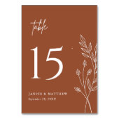 Minimalistisch terracotta verbrand Sinaasappel Boh Kaart (Voorkant)