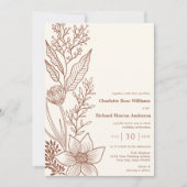 Minimalistisch terracotta verbrand Sinaasappel Boh Kaart (Voorkant)