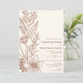 Minimalistisch terracotta verbrand Sinaasappel Boh Kaart (Staand voorkant)