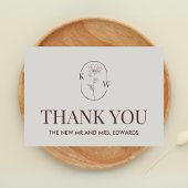 Minimalistisch Terracotta Wedding Bedankkaart