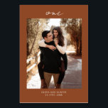 Minimalistisch Terracotta Wedding Kaart<br><div class="desc">Minimalistisch nummer van de terracotta Wedding</div>