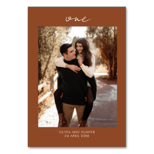 Minimalistisch Terracotta Wedding Kaart