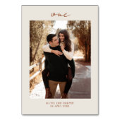 Minimalistisch Terracotta Wedding Kaart (Achterkant)