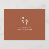 Minimalistisch Terracotta Wedding | RSVP van maank Briefkaart (Voorkant)