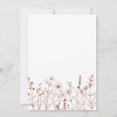 Minimalistisch Terracotta Wildflower Vrijgezellenf Kaart (Achterkant)