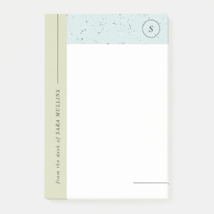 Minimalistisch Terrazzo Monogram Post-its - Groen Post-it® Notes