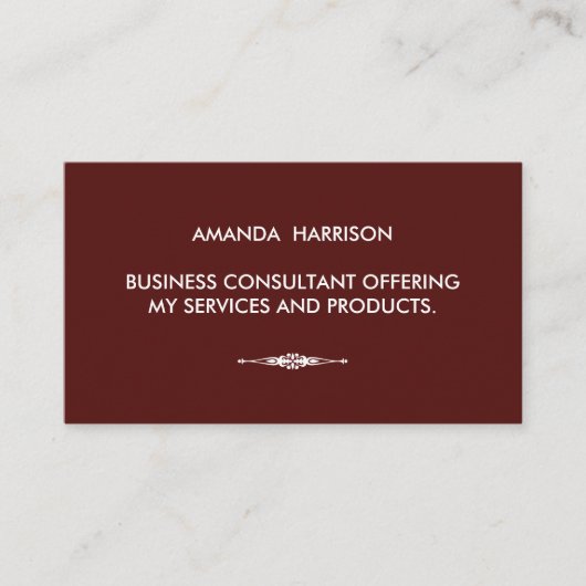 Minimalistisch textiel met geëmailleerd element ro visitekaartje (Voorkant)