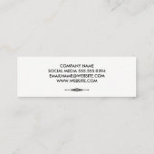 Minimalistisch textueel met geëmailleerd element mini visitekaartje (Achterkant)