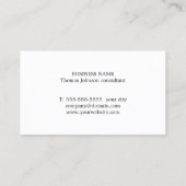 Minimalistisch textuurbeige consultant visitekaartje (Achterkant)