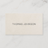 Minimalistisch textuurbeige consultant visitekaartje (Voorkant)