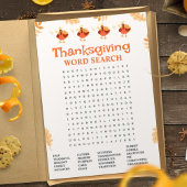 Minimalistisch Thanksgiving woord Zoek spel kaart