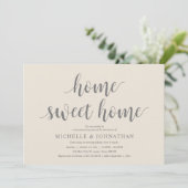 Minimalistisch thuis zoete thuis housewarmingfeest kaart (Staand voorkant)