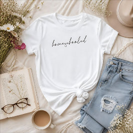 Minimalistisch Thuisonderwijs Student Shirt
