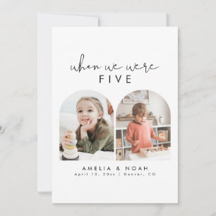 Minimalistisch Toen We Leeftijdfoto Tafelnummer