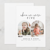 Minimalistisch toen we waren leeftijd foto tafel n kaart (Voorkant / Achterkant)