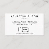 Minimalistisch toiletpapier visitekaartje (Achterkant)