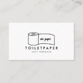 Minimalistisch toiletpapier visitekaartje (Voorkant)