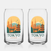 Minimalistisch Tokio Japan Reizen | Modern Blikvorm Glas (Achterkant)
