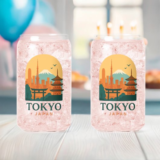 Minimalistisch Tokio Japan Reizen | Modern Blikvorm Glas (Insitu (Baby Shower))