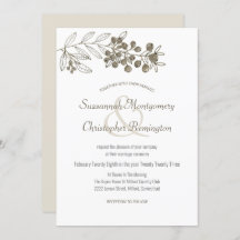 Minimalistisch topgrens Berry Leaf Wedding