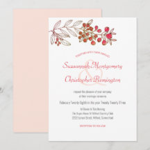 Minimalistisch topgrens Berry Leaf Wedding