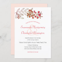 Minimalistisch topgrens Berry Leaf Wedding