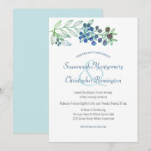 Minimalistisch topgrens Berry Leaf Wedding